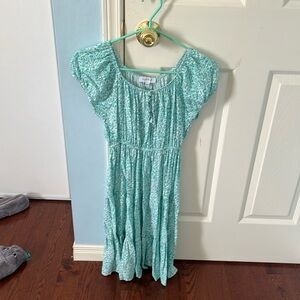 Gorgeous flowy floral turquoise dress